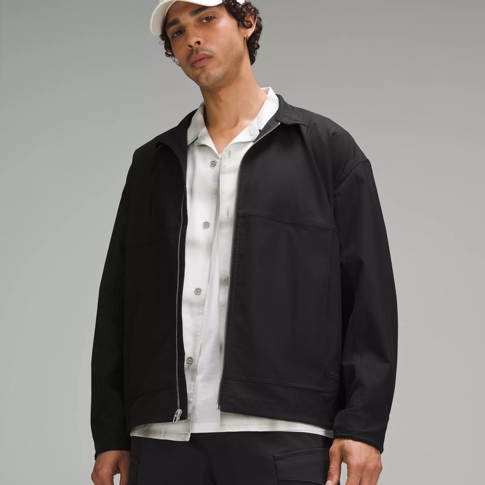 lululemon Men's Black Twill Full-Zip Jacket‎